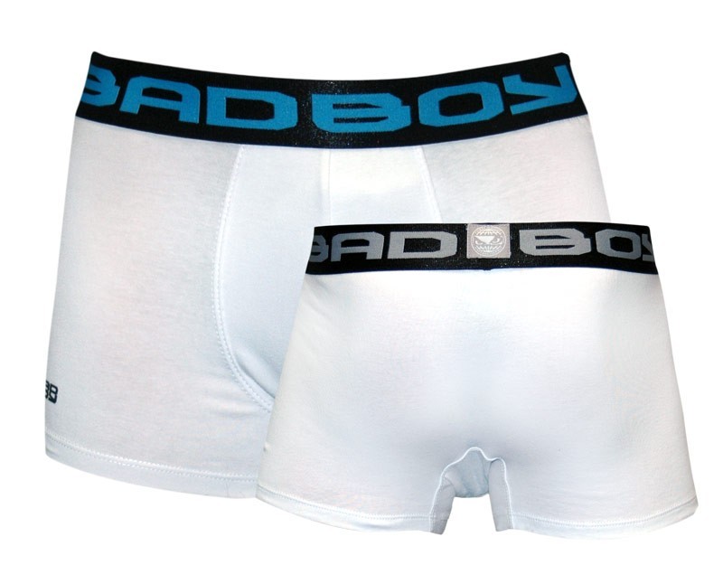 Bad Boy Boxer Shorts 2 Pack Briefs Underwear Boxer Hort S M L XL White