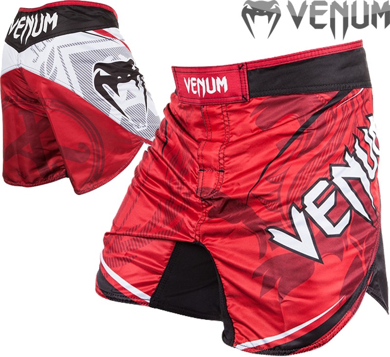 SALE Venum Fight Shorts Bloody Lion Jose Aldo UFC 163 Editon weiß rot ...
